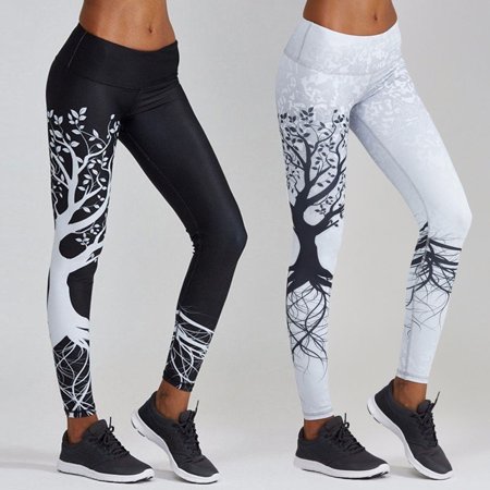 Womens Running Yoga Fitness Leggings Gym Sports Pants Compression (Best Compression Leggings For Running)