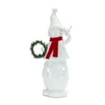 thumbnail image 2 of Melrose 84579DS 10.5 & 11.25 in. Resin Snowman, White & Green - Set of 2, 2 of 3