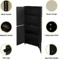 thumbnail image 4 of 70" Kitchen Pantry Cabinet, Tall Pantry Storage Cabinet with 4 Door Cabinet and 2 Adjustable Inner Shelves, Storage Cabinet for Kitchen, Dining Room, Living Room (Black), 4 of 9
