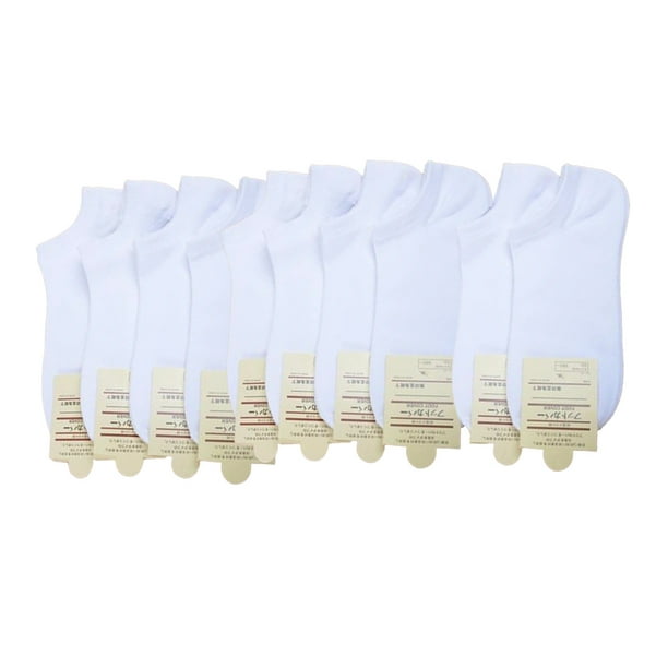 Jumpingount 5 pares de zapatos fáciles de combinar que absorben el sudor, cómodos accesorios de ropa de algodón para actividades al aire libre Medias blanco talla 39-44