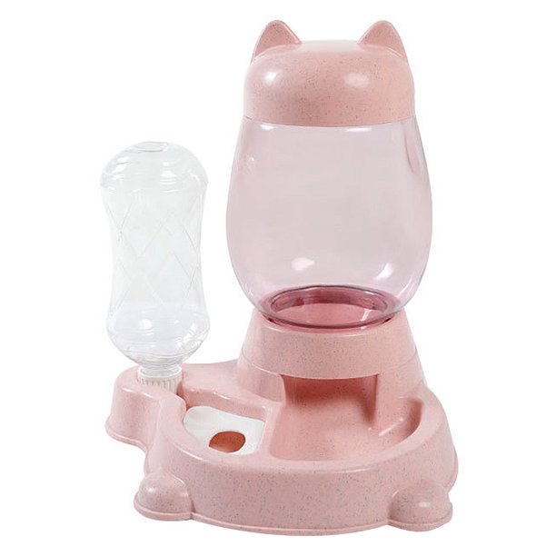 Bebedero automático para orejas de gato, creativo, para mascotas (rosa)
