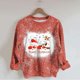 thumbnail image 1 of ICHUANYI Liquidación Moda Mujer Cuello Redondo Manga Larga Camiseta Impresión Blusa Suelta Tops ICHUANYI WER202308245594, 1 of 5