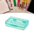 thumbnail image 4 of Pencil Box, Fashionable Clear Simple Snap Lid Pencil Case Portable  For Classroom, 4 of 8