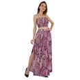 thumbnail image 2 of Bimba 2 Pcs Robe de Plage Sexy pour Femmes Imprimée Smockée Crop Top & Longue Jupe Ensemble, 2 of 7