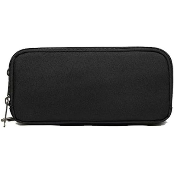 Pencil Case Large Capacity Pencil Pouch Aesthetic Pen Bag Office Stationery Organizer Simple Durable Multifunctional Pencil Bag for Adults - Black
