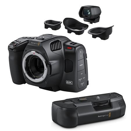 Pocket Cinema Camera 6K Pro - Bundle With EVF, Battery Pro Grip