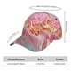 thumbnail image 2 of Fotbe Abstract Pink Gold Splash Gorro Clásico de Béisbol, Gorra Ajustable con Broche Snapback, Gorro de Exterior de Algodón Suave, 2 of 6