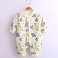 thumbnail image 2 of XZNPDUCQ 9-12 Months Unisex Baby Baby Girl Bodysuit Infant Baby Bodysuits Newborn Neck Long Sleeved Long Rompers Sleep & Play One-Piece Bodysuit,A23-Light Yellow, 2 of 4