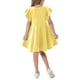 thumbnail image 4 of Odeerbi Vestido A-Line de Verano Para Niñas Vestido Con Manga Volante Acampanado Vestido de Columpio Color Sólido Manga Corta, 4 of 4