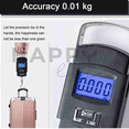 thumbnail image 3 of Bascula Digital de equipaje Happy Life portatil con pantalla LCD 50Kg, 3 of 8