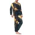thumbnail image 2 of Fotbe Sunset Ocean Whale Pattern Long Sleeve Pajama Set for Men,Sleepwear Set,2-piece Loungewear Set,Soft PJs Comfy Nightwear with Pockets-X-Large, 2 of 7