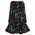 thumbnail image 5 of Colorful Music Symbols Long Sleeve Dresses For Women Vintage Elegant Party Dress Oversized V-neck Dress S-8XL, 5 of 7