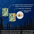 thumbnail image 2 of Gem Stone King 14K Yellow Gold Oval Green Sapphire Stud Earrings for Women Men (1.10 Cttw, Gemstone September Birthstone, Oval 6X4MM), 2 of 6
