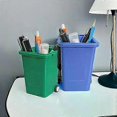 thumbnail image 3 of 1pc Portable Mini Office Desk Trash Bin Pen Holder - Office Supplies Storage, 3 of 5