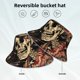 thumbnail image 2 of Fotbe Gothic Eastern Floral Skull Sombrero Tipo Pescador con Estampado – Sombrero de Sol de Algodón de Moda para Playa, Golf, Pesca, 2 of 6