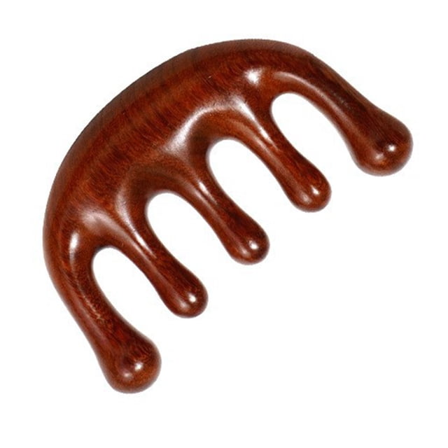 Sandalwood Comb, Wooden Scalp Massage Comb 5 Teeth For Head