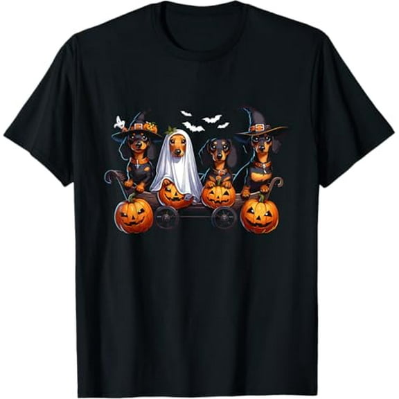 Dachshund Happy Halloweiner Funny Halloween Dogs Lover T-Shirt Shirts