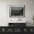 thumbnail image 2 of Bathroom Mirror Wall-Mounted Vanity Mirror with Anti Fog,Dimmable Waterproof Smart Touch Button Makeup Mirror with Lights Vertical & Horizontal (36x28 Inch), 2 of 7
