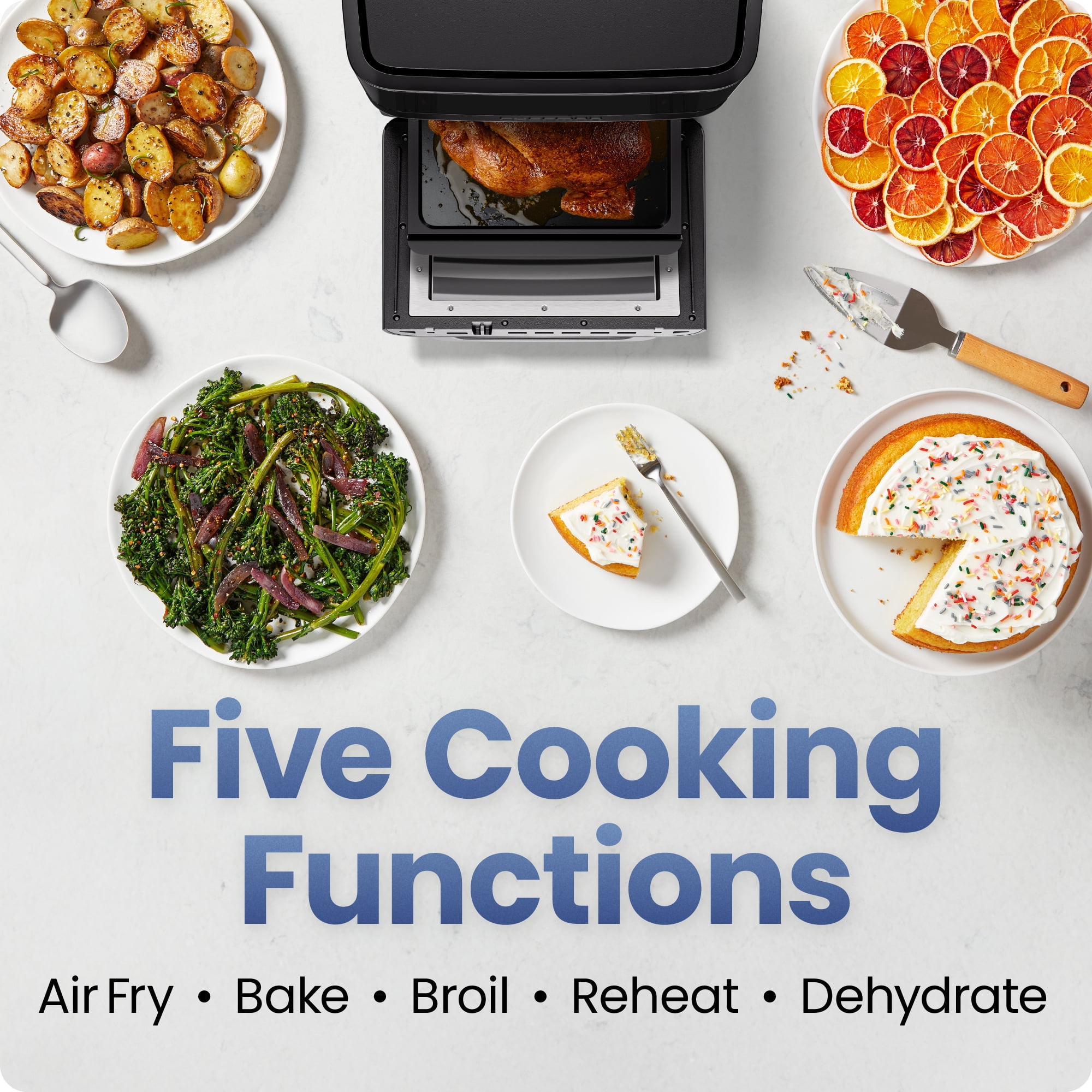 Chefman 14-Quart Multifunctional Air Fryer+ with 5 Cooking Functions – Black