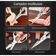 thumbnail image 4 of Tijeras de cocina multiusos de acero inoxidable, tijeras para aves de corral de alta resistencia (aptas para huesos, carne, pollo, pescado, pavo, verduras), aptas para lavavajillas (plateadas)., 4 of 9