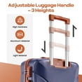 thumbnail image 5 of SANOPY 3 Piece Hardshell Luggage Set, ABS+PC Lightweight Suitcase Set with Double Spinner Wheels TSA Lock. (Blue), 5 of 9