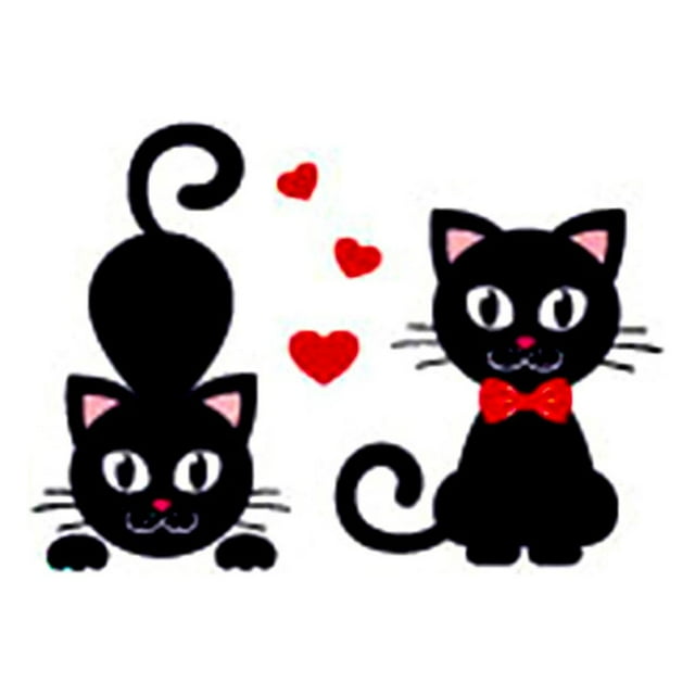 jesticaly Cat Light Switch Sticker Decal Vinyl Art Wall Sticker Lightswitch Black Kitten 1pcs #1 1Set