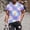 c01Purple, variant on (M-5XL) Plus Size Tie-Dye Shirts for Men, Short Sleeve Round Neck Pullover Shirt, Rainbow Printing T-Shirts Tee Blue M