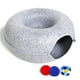 thumbnail image 1 of Cama túnel para gatos interior con 4 juguetes resistente arañazos desmontable lavable grande hasta 9 libras M 20 x 20 x 9 gris claro, 1 of 6
