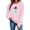 Pink Sweatshirts, variant on Jsaierl Women's Halloween Sweatshirts Plus Size Ghost Print Pullovers Soft Loose Fit Crewneck Long Sleeve Shirt Tops Halloween Party Supplies, Sizes S-2XL
