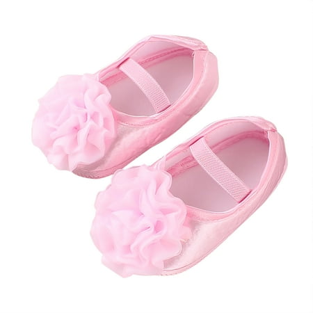 

Penkiiy Toddler Shoes Baby Girls Soft Bottom Net Yarn Soft Flowers Bow Princess Shoes Summer Shoes for Toddlers for6-9 Months On Sale