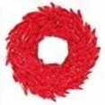 thumbnail image 3 of Vickerman Couronne de Noël Artificielle en Sapin Rouge 36 Pouces et 100 Lumières LED Rouges, 3 of 4