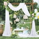thumbnail image 2 of Cortina de arco de boda de tela de gasa romántica para una elegante decoración de eventos., 2 of 8