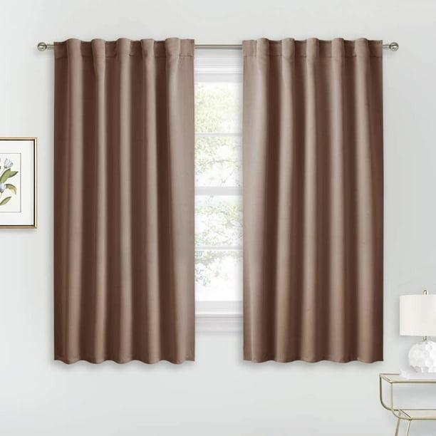 Blackout Curtain Shades Thick Window Ds For Cafe Bar Sunlight Block Absorb Heat Bedroom Living Room Backdrop 42 Inch Width X 54 Length Mocha 1 Pair Com Blackout Curtain Shades Thick Window, What Size Curtains For 54 Inch Window Blinds