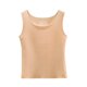 thumbnail image 2 of Ropa interior térmica para mujer, blusa de poliéster de color liso de terciopelo de doble cara, cálida, sin costuras, cuello redondo, talla grande, 2 of 6