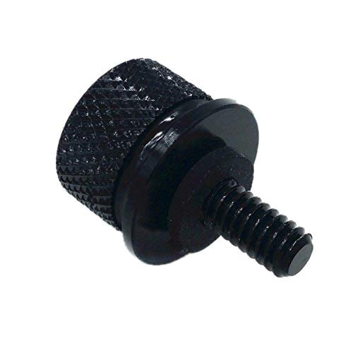 Black Billet Aluminum Knurled Seat Bolt for Harley Sportster Dyna Touring XL883