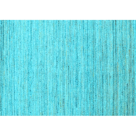 Ahgly Company Indoor Rectangle Abstract Light Blue Contemporary Area Rugs, 5' x 8'