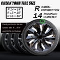 thumbnail image 3 of Premium 14 in. Wheel Covers ABS Black, 4 Pack, 3 of 10