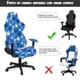 thumbnail image 6 of Xixirimido Dog Paws Bone Blue Print Gaming Chair Covers Only, Stretch Computer Chair Cover Breathable Gaming Chair Seat Cover with 2Pcs Armrest Slipcovers, 6 of 8