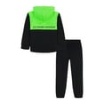 thumbnail image 2 of Baby & Toddler Under Armour Colorblock Hoodie & Pant Set Color: Hyper Green Twist Size: 4T, 2 of 4