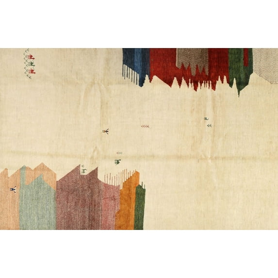 Ahgly Company Indoor Rectangle Contemporary Sun Yellow Solid Area Rugs, 7' x 9'