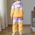 thumbnail image 5 of CUZIBR Girls Christmas Sweatshirt Casual Hoodie Long Sleeve Stylish Ice Cream Print Tops And Wide Leg Trousers Set For Big Boys Youth Relaxed Two Piece Outfit Daily Wear,Purple,2-3 Years, 5 of 8