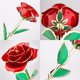 thumbnail image 5 of Moyic Flor de rosa chapada en oro de 24 quilates Flor pintada Real Rose Artesanía hecha a mano Día de San Valentín Día de la madre Artesanía Kits de decoración para fiestas Moyic HA020325-00, 5 of 6