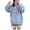 Light Blue, variant on Womens Hoodie Pink Ladies Baseball Zip Cardigan Hoodie Soft Drop Shoulder Sweatshirt for Women XXL