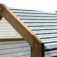 thumbnail image 5 of Abstract Pet House, Paintbrush Large Color Bands Simplistic Horizontal Lines Stripes, Outdoor & Indoor Portable Dog Kennel with Pillow and Cover, 5 Sizes, Aqua Black White, by Ambesonne, 5 of 5