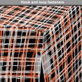 thumbnail image 4 of Retro Dog Crate Cover, Vintage Striped Pattern with Brushed Lines Plaid Inspired Geometric Grid, Easy to Use Pet Kennel Cover for Medium Large Dogs, 35" x 23" x 27", Black Orange White, by Ambesonne, 4 of 6
