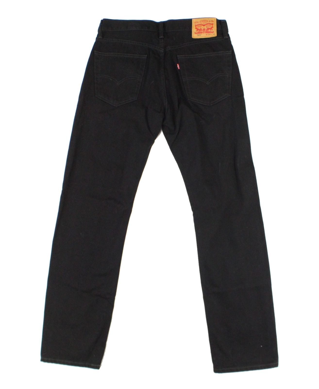 Levi's Men's Classic Fit Straight Leg 505 Jeans, Black, Size