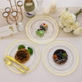 thumbnail image 3 of Goodluck Party Plates Heavy Duty Disposable Clear Plastic Round 200 Count 10.25 Inch Dinner and 7.5 Inch Dessert Plates, 3 of 7