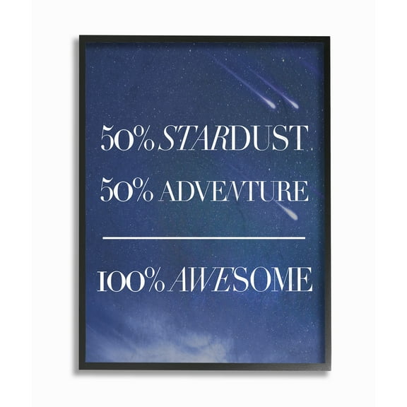 The Kids Room by Stupell Blue Atmosphere Stardust Adventure Awesome Space Framed Giclee Texturized Art, 11 x 1.5 x 14