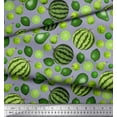 thumbnail image 3 of Soimoi Rayon Fabric Pear,Lemon & Watermelon Fruits Print Fabric by The Yard 42 Inch Wide, 3 of 3