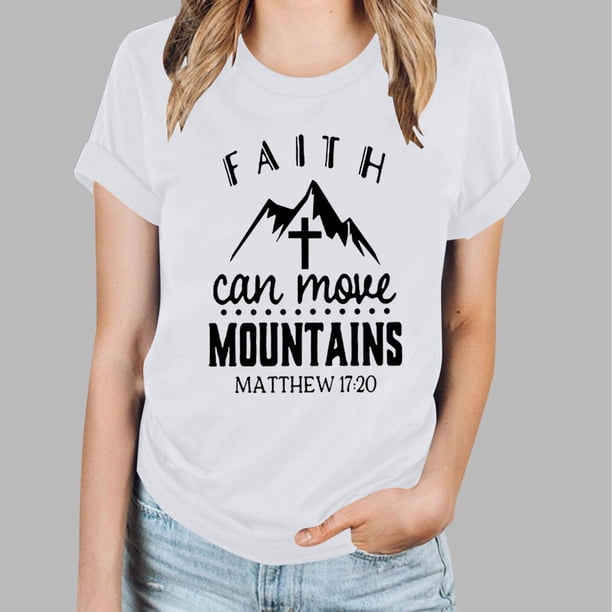 Fiudx Camisetas para Mujer Tops con Estampado de Moda para Mujer, Blusa de Manga Corta con Cuello Redondo, Camisetas